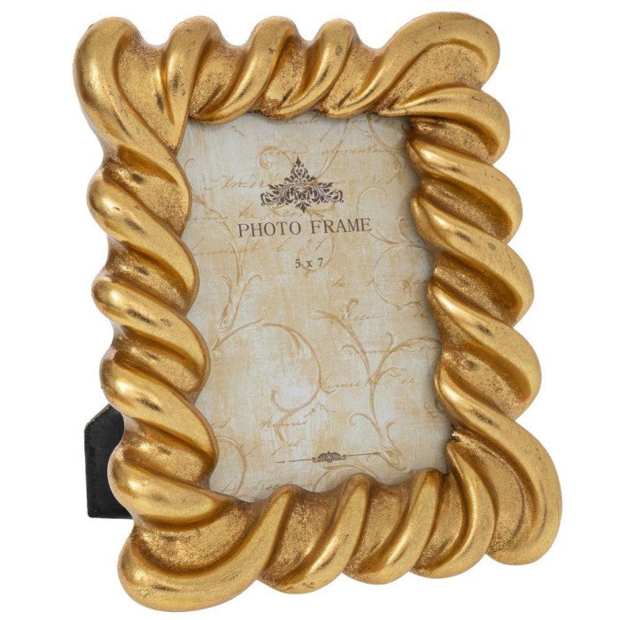 PORTAFOTO RESINA ORO 20X3.5X25CM.